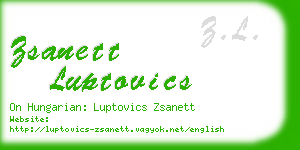 zsanett luptovics business card